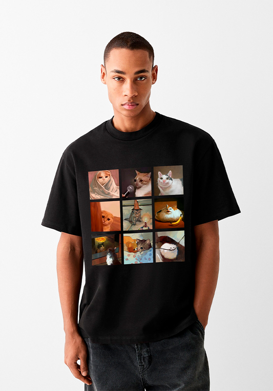 Polera Michis Meme – Estilo streetwear humor felino