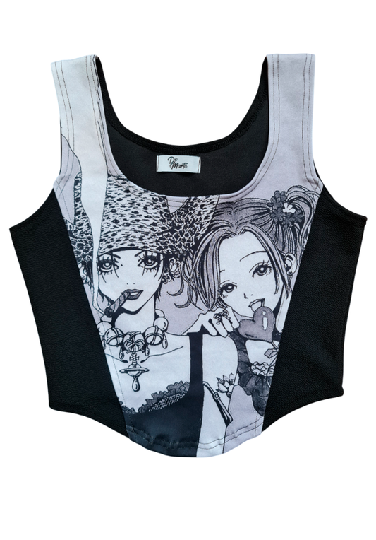 Top Tipo Corset Nana y Hachi | Anime NANA Estilo Punk & Cute