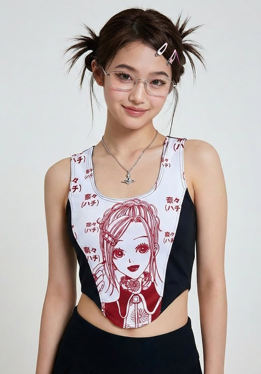 Top Tipo Corset Hachi | Anime NANA Estilo Punk & Cute