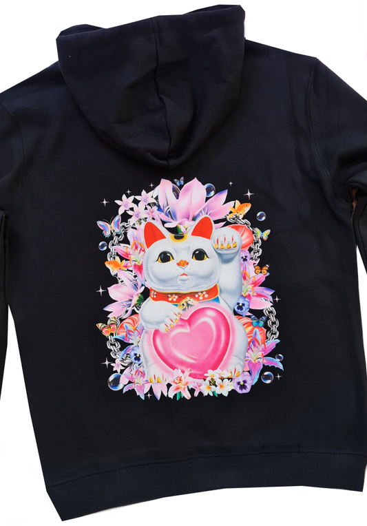 Polerón Gato de la Suerte / Estilo kawaii callejero Lucky Cat