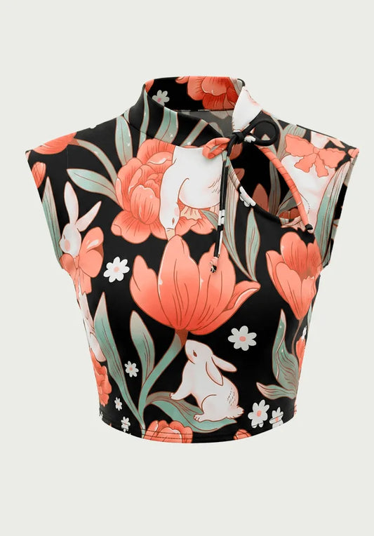 Top Estilo Japonés | Conejo y Ganso Tulipanes estilo y2k harajuku